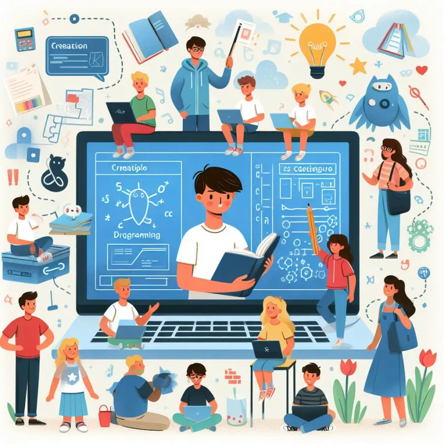 Adolescentes aprendiendo tecnología y programación