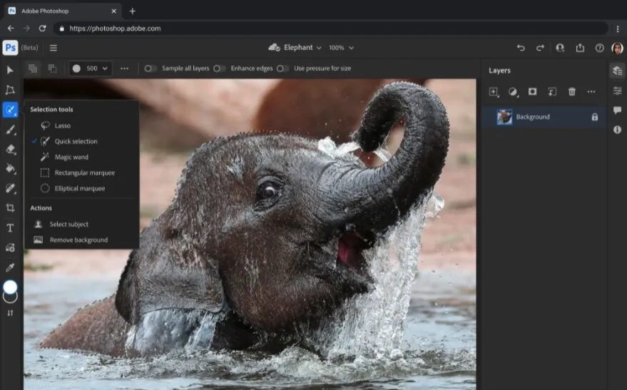 Adobe Photoshop para edición de imágenes